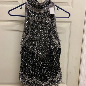 Styleworks Ladies sequined and beaded top